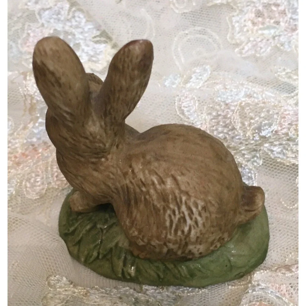 Vintage Miniature Brown Easter Bunny Rabbit Figurine